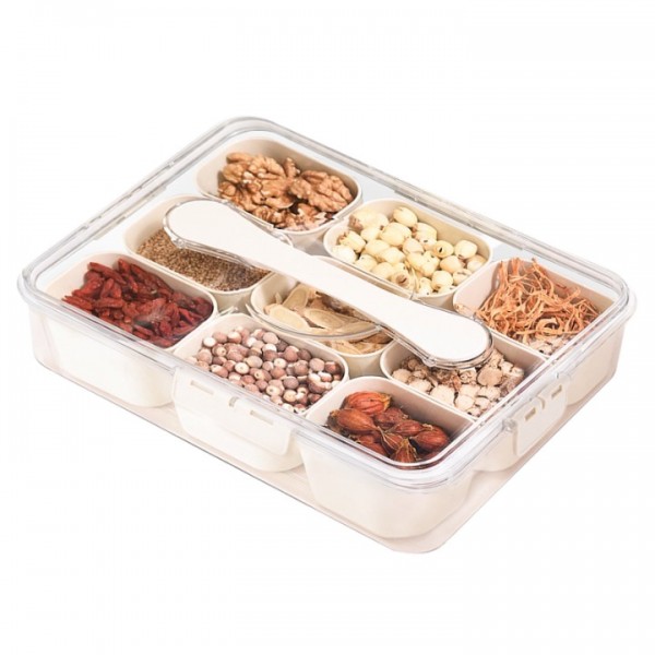 stusgo 9 Compartments Portable Snackle Box Contain...