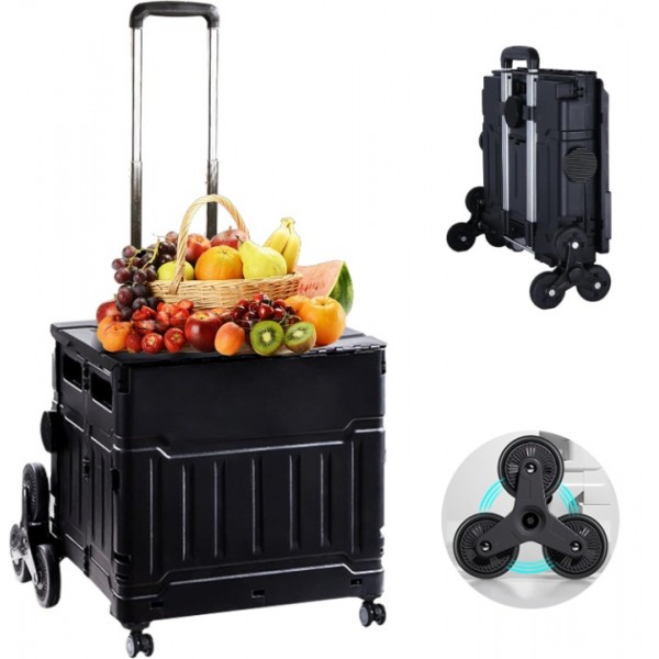 stusgo 8 Wheel Climbing Foldable Utility Cart, Lar...