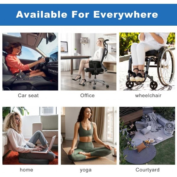 stusgo Donut Pillow for Tailbone Pain, Memory Foam Pain Relief Donut Seat Cushion, Hemorrhoid Pillows for Sitting, Donut Cushion for Postpartum Pregnancy, Back, Coccyx, Sciatica Support Pad, Black