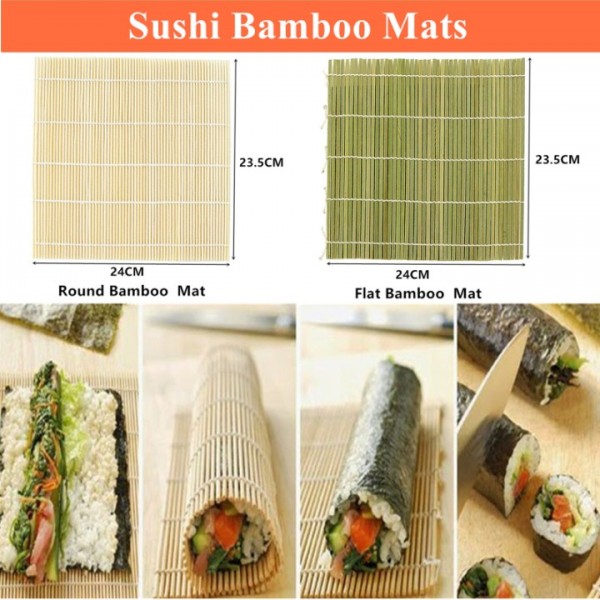 stusgo 27pcs Sushi Making Kits,DIY Sushi Makers Kit Tools for Beginners and Professionals Gift，sushi set with Bamboo Sushi Rolling Mat Set, sushi mold, Two-Compartment Spice Plate, Knife, Chopsticks