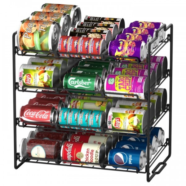 stusgo 4 Tiers Stackable Can Rack Organizer, Wear-...