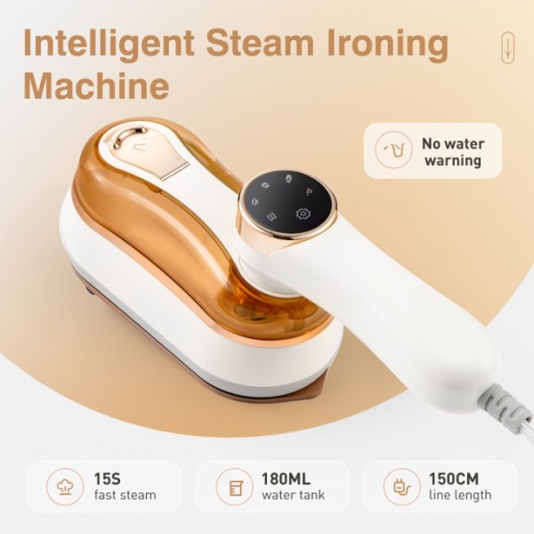 stusgo Garment Steamer Iron-1400W,2-IN-1 Mini Steamer for Clothes Travel Size for Clothes Steamer with LED Screen,Mini Iron for Clothes, Portable Ironing Machine for Home Appliance & Travel (white)