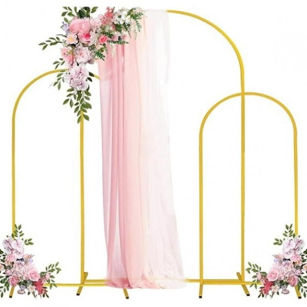 Metal Arch Backdrop Stand 4FT, 5FT, 6FT Set of 3 G...