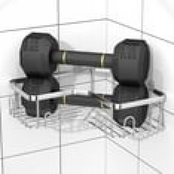 stusgo 3 Pack Corner Shower Caddy, Stainless Steel Adhesive Shower Organizer Corner Shower Shelves for Bathroom Storage (silver-gray)