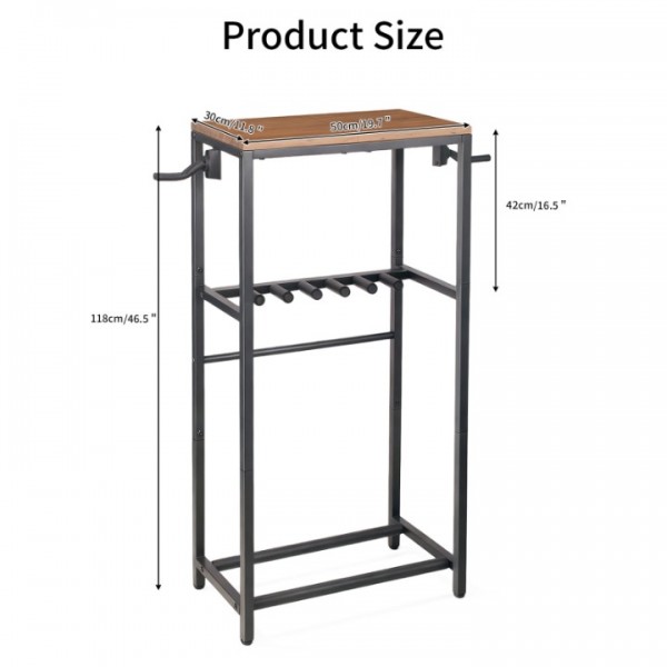 stusgo Multi Guitar Rack,Multi Instrument Guitar Stand for 7 Guitars,Guitars Display Rack with 2 Guitar Holders for Home,Stage,Studio, Black