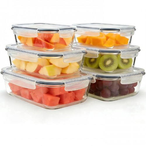 stusgo 6 Pack Large Glass Food Storage Containers ...