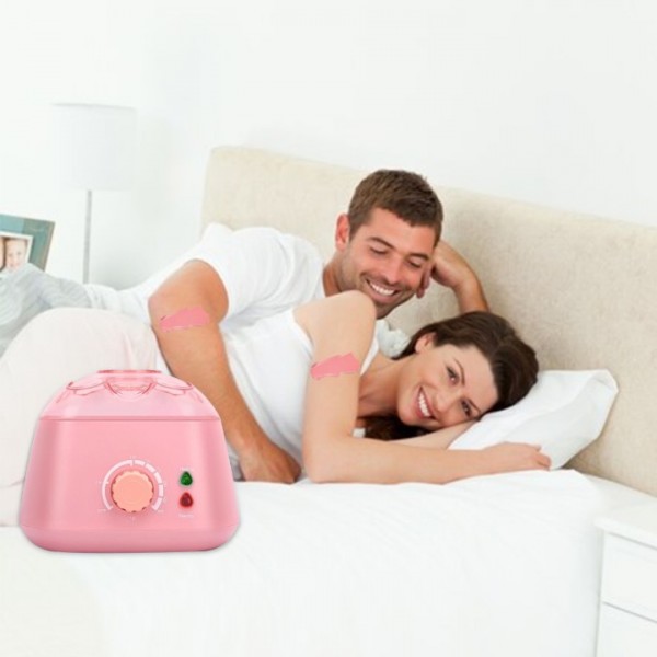 stusgo Pink Wax Melt Warmer Kit for Women Men Hair Removal,Waxing Kit with Wax Beans