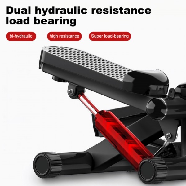 stusgo Stepper for Exercise, Portable Mini Stair Stepper with Digital Display, Stepper with Resistance Bands for Exercise, Suitable Up and Down Swing Twist for Home, Office, Outdoor (Black)