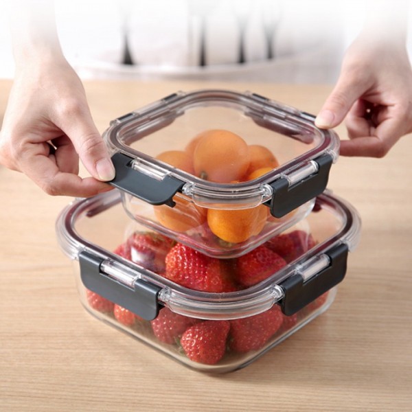 stusgo 30 Pack Glass Food Storage Containers with Lids, Airtight Leak Glass Meal Prep Glass Containers, 3 Size Lunch Glass Containers, BPA Free，Reusable for Kitchen Organization (15 pcs Black)