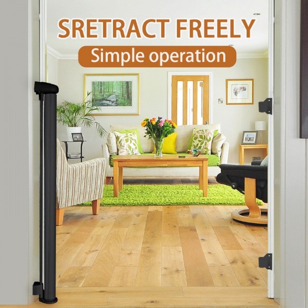 stusgo Durable Portable fence black Mesh Baby Gate/ Dog Gate, Extra Wide Safety Gates 35" Tall, Extends up to 118" for Doorways, Stairs, Hallways, Banisters Indoor and Outdoor