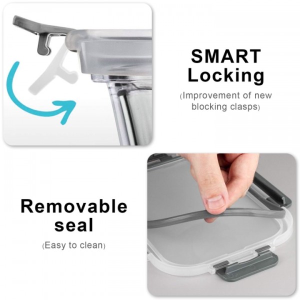 stusgo 24 Pack Glass Food Storage Containers with lids, Airtight Leak Glass Meal Prep Glass Containers, 3 Size Lunch Glass Containers, BPA Free,Reusable for Kitchen Organization (12Pcs Grey)