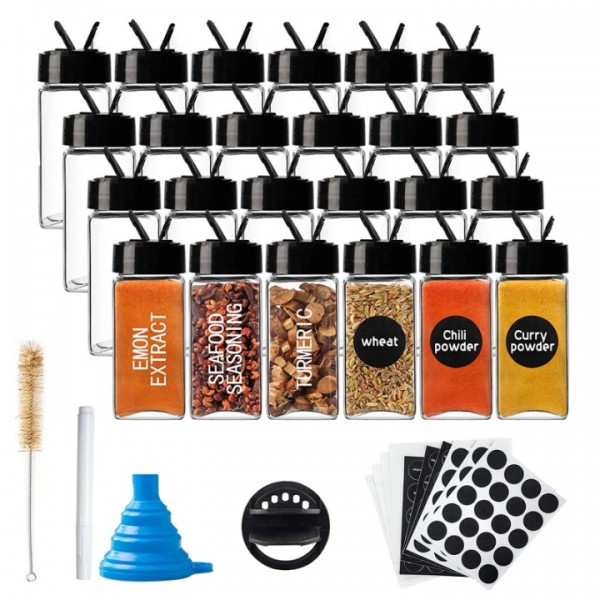 Stusgo 24-Count Clear Glass Airtight Food Storage ...