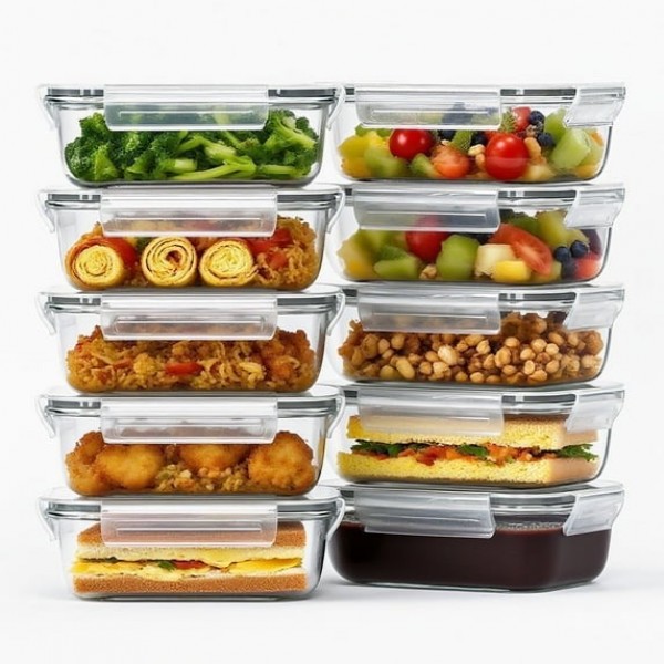 stusgo 20-Pc Superior Glass Food Storage Container...