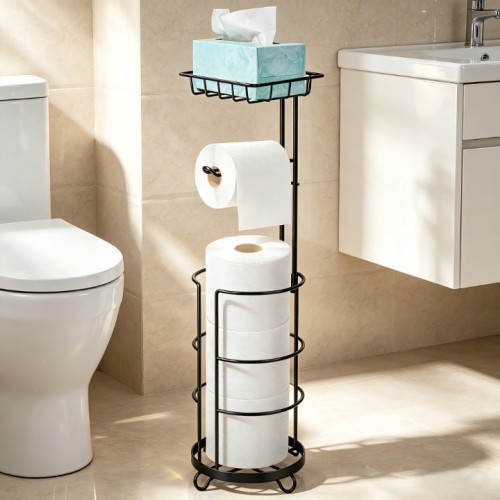 stusgo Free Standing Toilet Paper Holder with Stor...