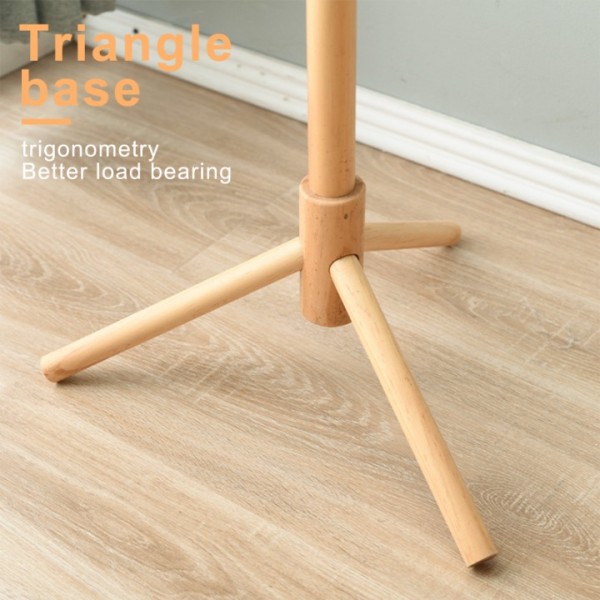 Coat Rack Freestanding,Wooden Coat Tree with 8 Hooks(Sphere) and 3 Adjustable Section Height for Bedroom, Hallway, Entrance,Office,Coat Hanger Percheros for Jackets Sweater Hat Bag