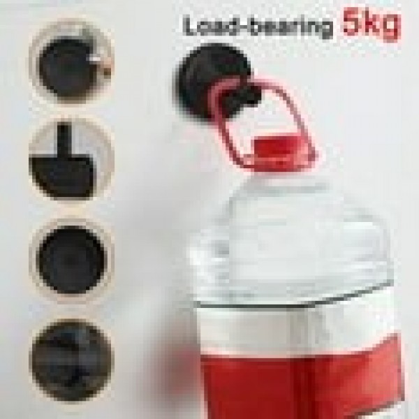 stusgo 4 Pack Towel Hooks Suction Cup Hooks for Bathroom Rustproof No Drill Hooks(Matte Black)