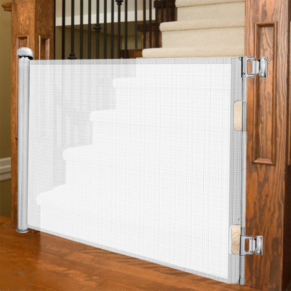 stusgo Durable Portable fence white Mesh Baby Gate...