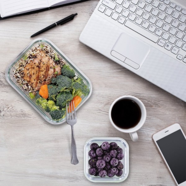 stusgo 24 Pack Glass Food Storage Containers with lids, Airtight Leak Glass Meal Prep Glass Containers, 3 Size Lunch Glass Containers, BPA Free,Reusable for Kitchen Organization (12Pcs Grey)