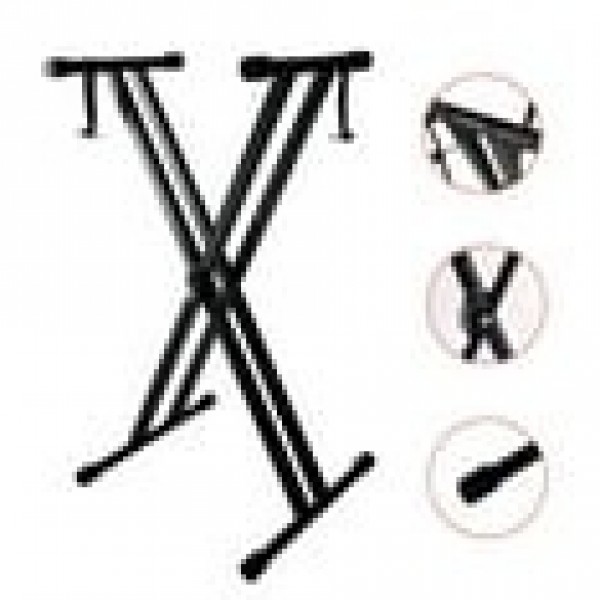 stusgo keyboard stand and bench, Adjustable Digital Piano Stand with Locking Chain-Large