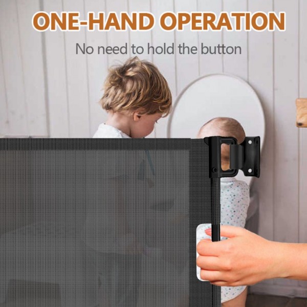 stusgo Durable Portable fence black Mesh Baby Gate/ Dog Gate, Extra Wide Safety Gates 35" Tall, Extends up to 118" for Doorways, Stairs, Hallways, Banisters Indoor and Outdoor