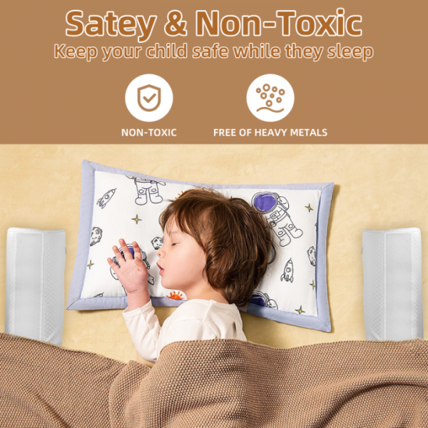 stusgo 2 Pack Baby Bed Bumpers for Toddlers, Foam Bed Guard Rail for Kids, Bed Toddler Bed Rail Bumper for Twin Full Queen King Size Bed,Travel Bumpers for Toddlers,Mattress Bumpers for Kids