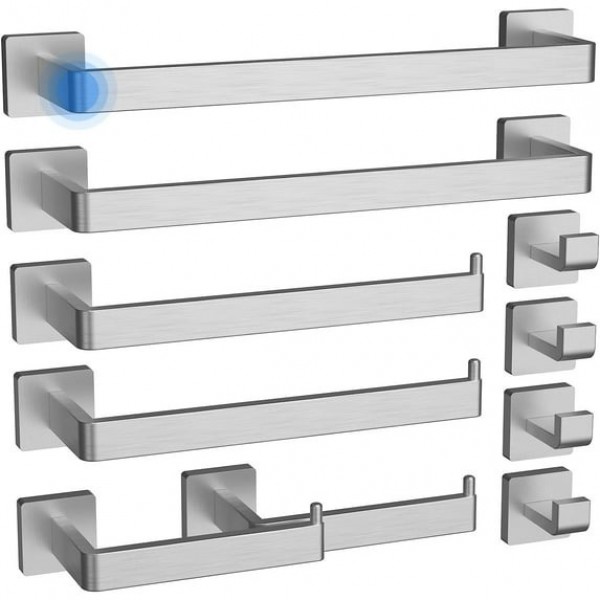10-Piece Bathroom Hardware Set Square