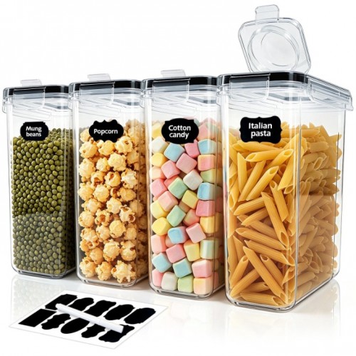 stusgo 4 Pack 4L/135oz Cereal Storage Containers,L...