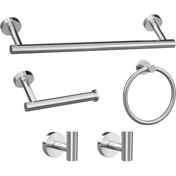 7-Piece, Stainless Steel Bathroom Hardware Set Mat...