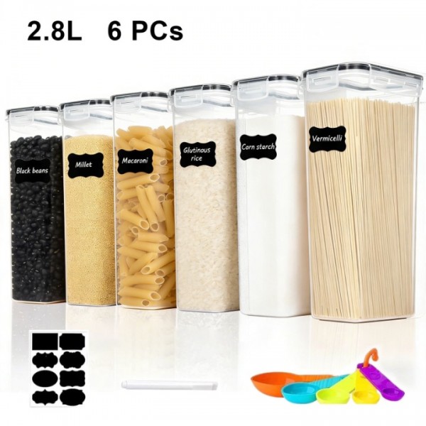 stusgo 6 Pcs 2.8L Airtight Food Storage Containers...