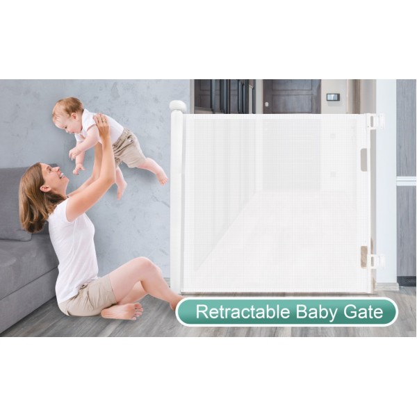 stusgo Retractable Baby Gate 33"x71"- Sa...