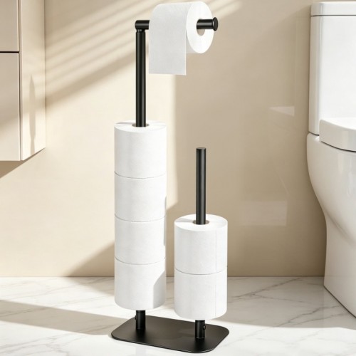 stusgo 2-in-1 Freestanding Toilet Paper Holders, B...