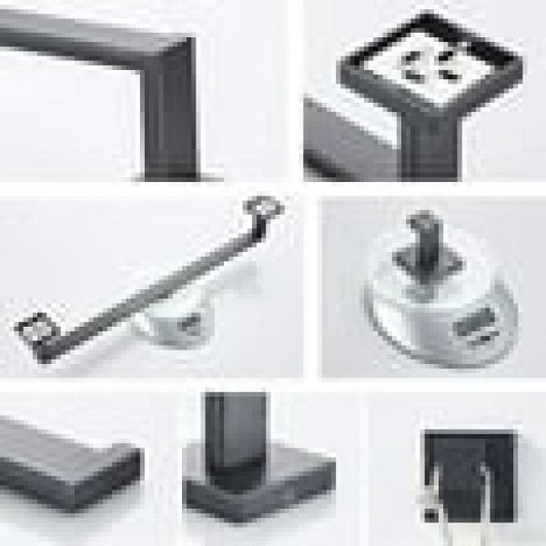 Stusgo 10-Piece Square Bathroom Hardware Set（Matte Black）
