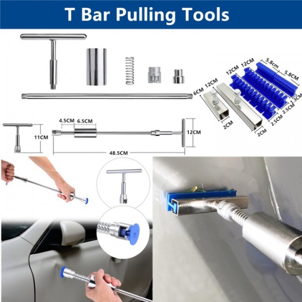 stusgo 97PCS Auto Dent Repair Kit,Paintless Dent Removal, Car Dent Repair Puller Dent Removal Kit with Dent Puller, Dent Kit Repair Slide Hammer, Glue Dent Puller,and Glue Gun for Dent Removal Tool