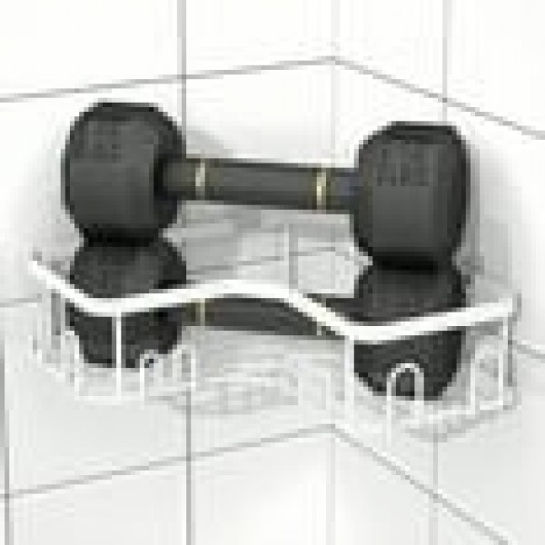 stusgo 3 Pack Corner Shower Caddy, Stainless Steel Adhesive Shower Organizer Corner Shower Shelves for Bathroom Storage(White)