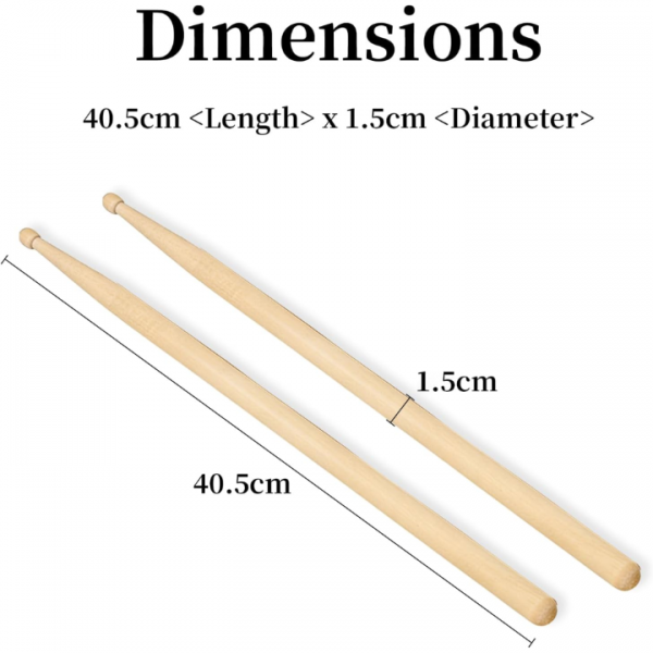 stusgo 5A Drum Sticks, 3-Pair Oak Wood Professional Drumsticks for Live Performance and Heavy Practice